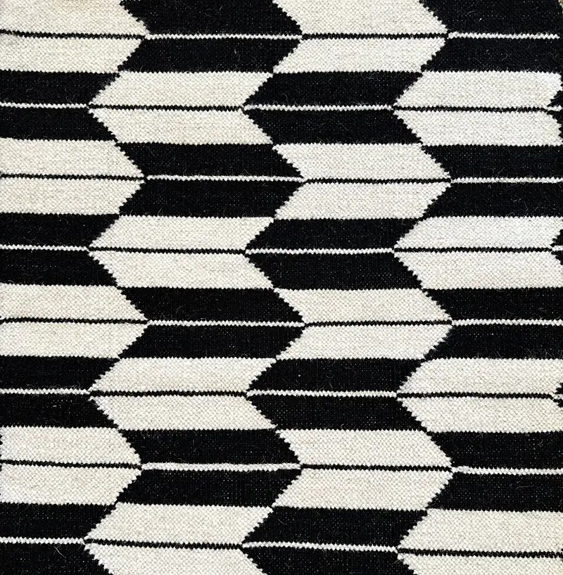 Peter Page Ashburnham Black and White up to 6m Wool Handwoven HH2